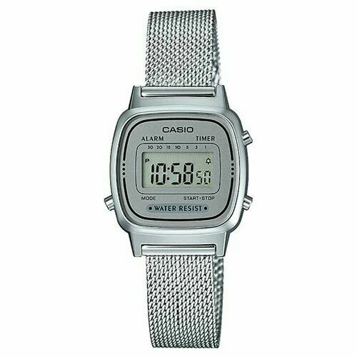 Casio LA670WEM-7EF 30,3 mm Cassa di Resina, Cinturino di Acciaio, Orologio da Polso per Uomo
