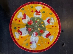 SET 6 Piatti Ceramica Fette Pizza CERTIFICATI International Jennifer Brinley - Foto 1 di 14