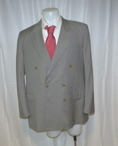 SAINT LAURENT (YSL) Cappotto sportivo doppiopetto Yves Saint Laurent Rive Gauche grigio ellittico 46L