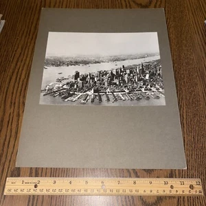Vintage Manhattan from Air New York City Mounted American Architecture Photo - Picture 1 of 3