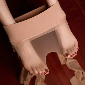 Women Sexy Ultra-thin Sheer Toe Seamless Pantyhose Glossy Nylon Tights Stockings - Picture 1 of 16