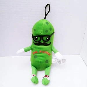 Mr Pickle With Mustache Glasses Fiesta Green Plush Stuffed Animal Toy Stuffie - Picture 1 of 6