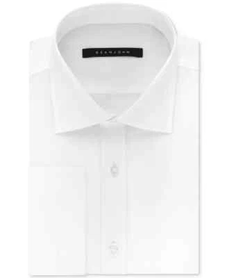 New	Sean John Mens Classic Reg Fit White Solid French Cuff Cotton Dress 15 M0503 - Image 1 of 3