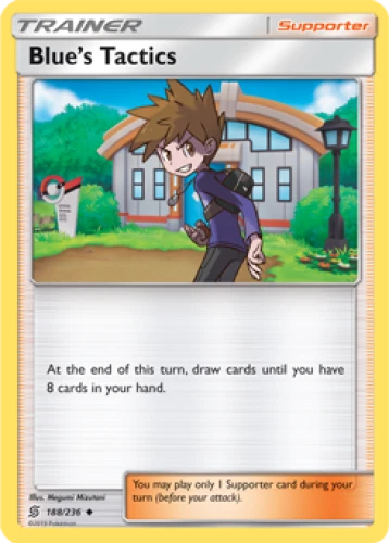 1x Blue's Tactics 188/236  Unified Minds Pokemon TCG Card NM - Image 1 of 1