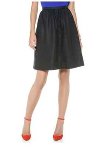 Halston Heritage Kunstlederrock schwarz Gr. 6 neu ohne Etikett - Bild 1 von 4