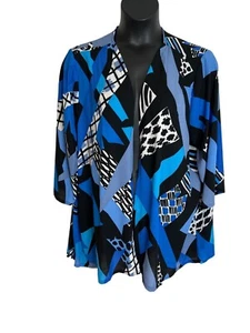 Bob Mackey Wearable Art Damen Größe 3X offene Jacke leuchtende Farben E483 - Bild 1 von 9