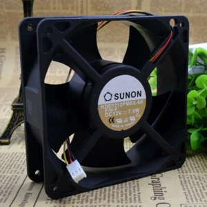 SUNON 12038 12cm KDE1212PMBX-6A 12V 7.6W Axial Flow Chassis Cooling Fan - Picture 1 of 5