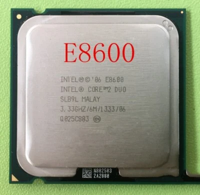 Intel Core 2 Duo E8600 3.33Ghz 1333 SLB9L Socket 775 L2=6MB, Free Shipping - Image 1 of 2