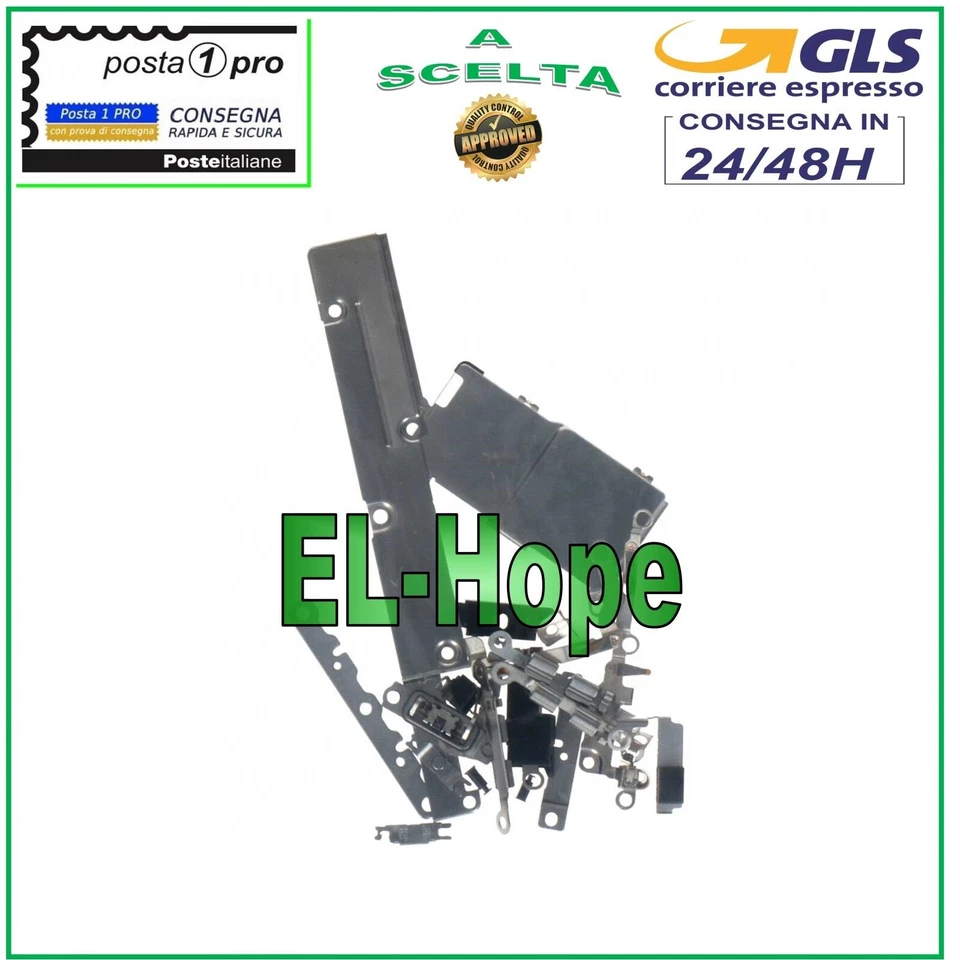 SET KIT COMPLETO SUPPORTI STAFFE SCHERMATURE INTERNE PER APPLE IPHONE XS - Immagine 1 di 1