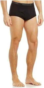 RoundTree & Yorke Men's Cotton Full-Cut Briefs, Black, 30 - Picture 1 of 1