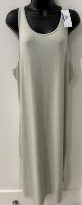 Ropa de dormir Calvin Klein | Vestido de noche espalda cruzada | Logo estampado | Verde oliva | XL Foto 1 de 4