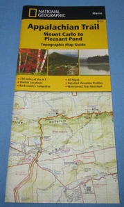 Appalachian Trail Topographic Map Guide Mount Carlo to Pleasant Pond by Nat Geo - Picture 1 of 4