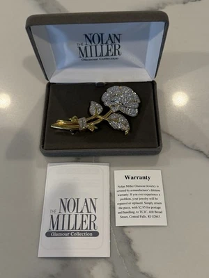 NUEVO Prendedor Nolan Miller Glamour Collection Pave Rose Firmado! Foto 1 de 4