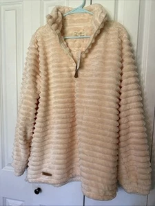 Maglione pullover Simply Southern donna quarto zip marrone neve lusso taglia L nuovo con etichette - Foto 1 di 4