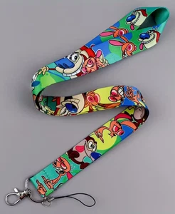Ren and Stimpy Gross Out Dibujos Animados Cordón Cuello Correa Tarjeta de Identificación o Llaves - Envío Gratis - Imagen 1 de 5