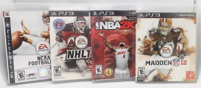 PS3 Sports Game Bundle of 4: Madden 12, NBA 2K14, NHL 14, NCAA Football 09 - Image 1 of 4