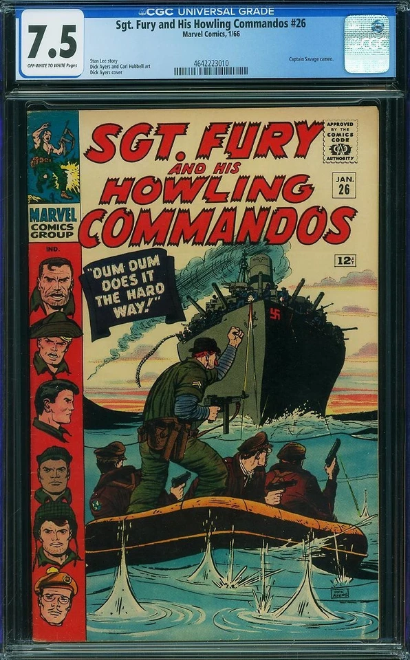 Sgt. Fury and His Howling Commandos #26 CGC 7.5 Marvel Comics 1/1966 - Image 1 of 1
