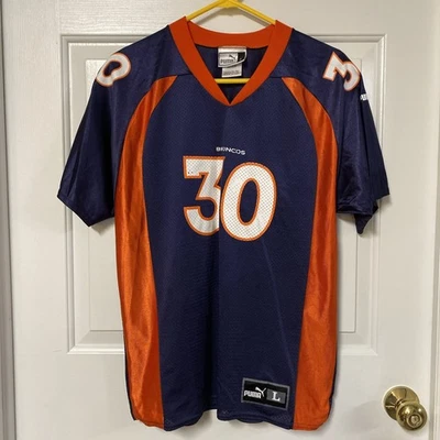 Camiseta de fútbol vintage Terrell Davis Puma Denver Broncos juvenil L hecha en EE. UU. Foto 1 de 4