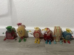 Seis 6 WMG 2006 caprichosos caramelos de Navidad pintados a mano sentados SIN PROBAR USADOS - Imagen 1 de 24