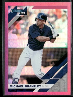 2019 Donruss Michael Brantley Houston Astros #63 Pink - Image 1 of 2