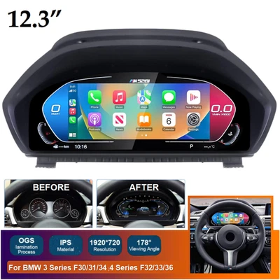 12.3"LCD Digital Cluster Instrument For BMW 3/4 Series F30 F31 F32 F33 F36 13-19 - Image 1 of 4