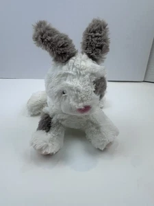 Carter's White and Gray Puppy Dog Plush Lovey Lovie Stuffed Animal 8" - Picture 1 of 5