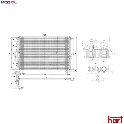 CONDENSER AIR CONDITIONING 606 141 FOR OPEL Y22/Z22XE 2.2L X 20 DTH 20SE 2.0L - Image 1 of 4