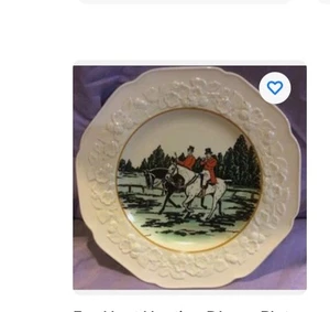 Fox Hunt Hunting DInner Plate Crown Ducal China by Tatler - Picture 1 of 2