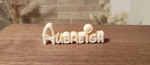 AUBREIGH PERSONALIZE DISNEY NAME PLATE SIGN CUSTOM DOOR TAG FONT WALL BEDROOM - Picture 1 of 1