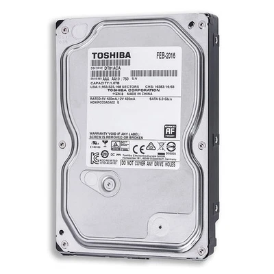 Hard Disk HDD 1TB 3.5" Desktop Computer Toshiba DT01ACA100 Refurbished - Image 1 of 4