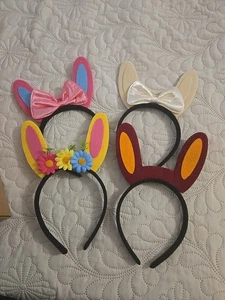 4 PIEZAS FIELTRO Orejas de Conejo Diademas Coloridas Surtidas Conejo de Pascua - Imagen 1 de 5