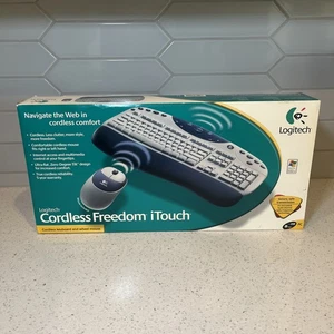 Logitech Cordless Freedom ITouch Optical Wireless Keyboard with Mouse Brand New - Picture 1 of 7
