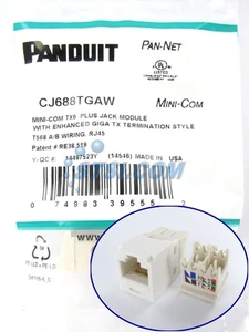 Módulo conector GENIUNE Panduit CJ688TGAW Mini-Com TX6 Plus Cat6, blanco ártico ~STSI - Imagen 1 de 3