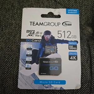 TEAMGROUP GO Carte 512 Go Micro SDXC UHS-I U3 V30 4K pour 512 Go - Photo 1 sur 2