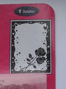 CARPETAS DE ESTAMPADO - "MARCO ROSA Y CORAZÓN" CTFD3039 PARA ÁLBUMES DE RECORTES Y TARJETAS  - Imagen 1 de 2