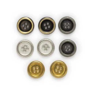 5pcs Round Metal Button for Clothing Handmade Bage Crafts Package Sewing Decor - Picture 1 of 8