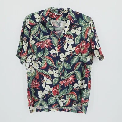 HIlo Хэтти рубашка большой синий красный цветочный гавайский лагерь тропический пляж отпуск - Изображение 1 из 4
