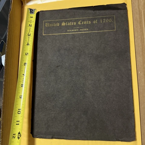 Varieties Of Cents 1796 Gilbert Elder 1909 First Edition Numismatic Reference Cover