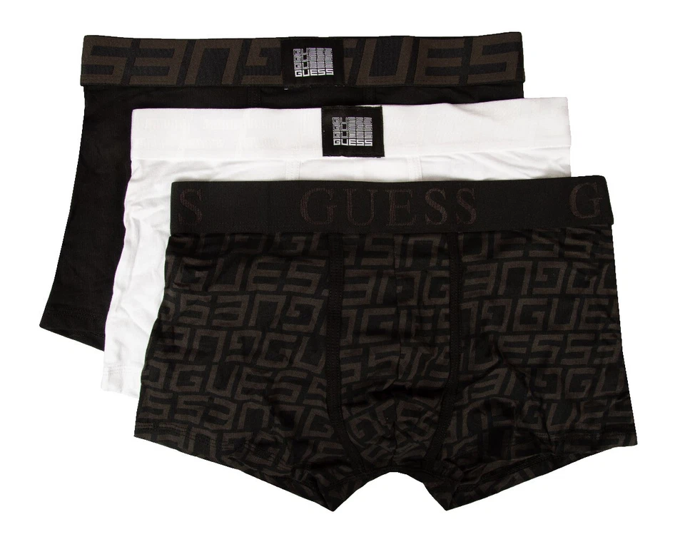 Boxer masculino GUESS pacote com 3 peças tripack algodão elástico exposto artigo U2BG01K6YW - Imagem 1 de 1