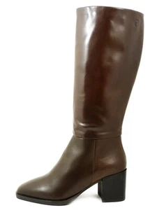 Botas De Mujer De Cuero Marrón Cabeza De Moro Tacón Medio 7 CM TAMARIS - Imagen 1 de 6