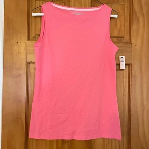 NWT Talbots "The Talbots Tee" Womens Pink S Small 100% Soft Pima Cotton Tank Top - Picture 1 of 6