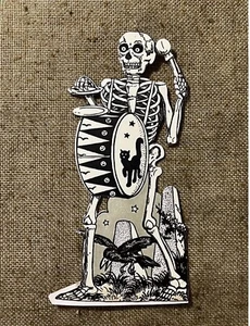 U Pick Vintage Inspired Skeleton Plays The Drum Halloween Cardstock Decoration - Picture 1 of 22