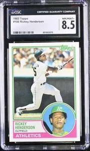 1983 TOPPS #180 RICKEY HENDERSON CGC 8.5 NM/MINT + ATHLETICS 2431 - Picture 1 of 2