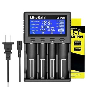 4 Bay Smart 18650 Charger with LCD Digital Display Universal Battery Charger ... - Picture 1 of 8