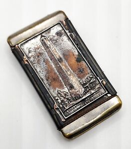 Antique Match Safe Souvenir Bunker Hill Monument and Faneuil Hall Boston