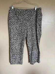 Chicos 2.5 Leopard Print Brown Crop Pants - Picture 1 of 6