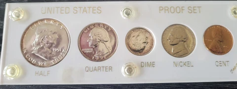 1951 US Mint Proof Set - In Hard Plastic Case - ABSOLUTE GEM! Cover