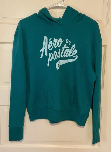 VETEMENTS Felpa Aeropostale donna L verde con cappuccio tasca casual comoda leggera