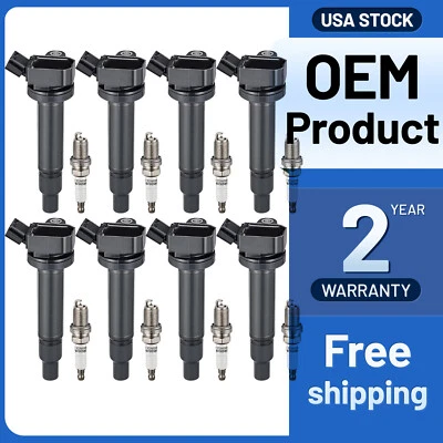 8 Ignition Coil Pack and Spark Plugs UF230 For 2003-2009 Toyota 4Runner 4.7L V8 - Image 1 of 4