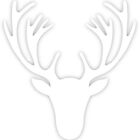 Deer Antler 5" Vinyl Decal Car Window Sticker Bumper Buck Head Outdoor